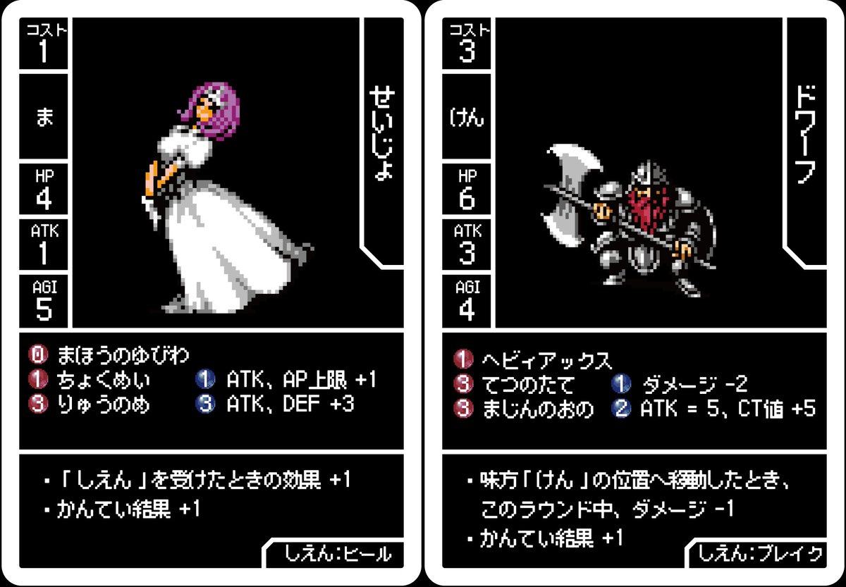 5round_cc's tweet photo. 財宝の紹介です。『ざいほう+1』は『ざいほう』より少し高価な300Gですが、勝利点に確実にプラスとなるので入手できたら勝利判定までGをとっておきましょう。

「かんてい結果+1」のユニットがいるとダイスロールの数値に+1されます。

 #5ROUND #ボードゲーム https://t.co/peNRTWiq22