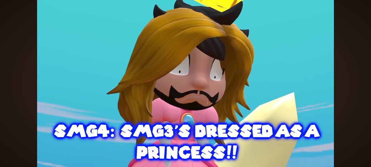 MemebombPosts's tweet photo. I honestly love how SMG3 being dressed up as Peach (and other things but shhh) instantly made SMG4 conclude he should be Mario at that point..... wanna go...... save your princess, 4.....? https://t.co/p6jZmVOWDg