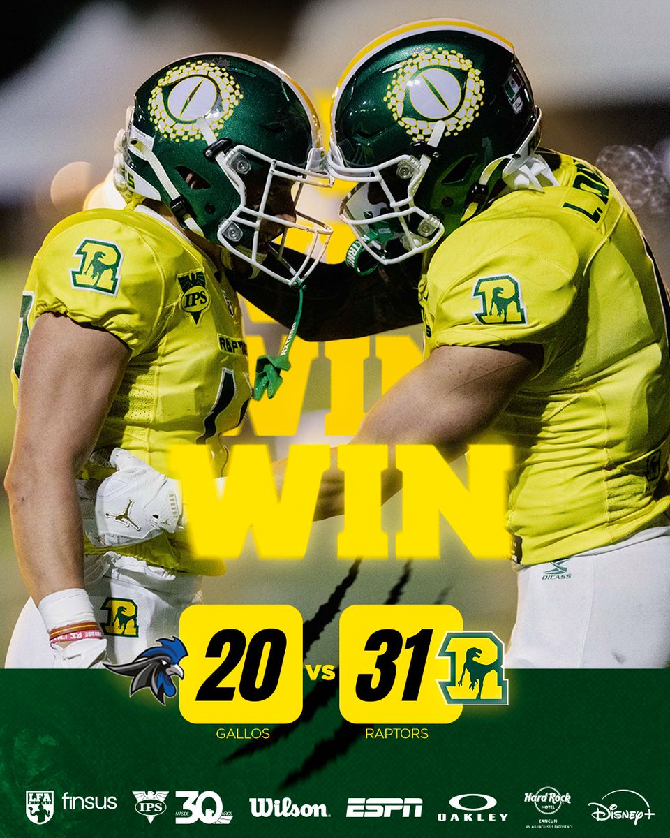 RaptorsLFA's tweet photo. RAPTORS WIN!

#FuriaVerde gracias por su apoyo incondicional.

#YoSoyRaptorDe💚 https://t.co/1ZHUtmxO4Q