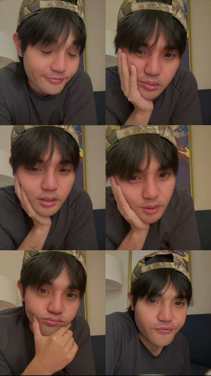 Serving us his cute baby face 🥹 He's so litooool! 🤏🏻

See u later babieee 💜

#PABLO
#SB19_PABLO
