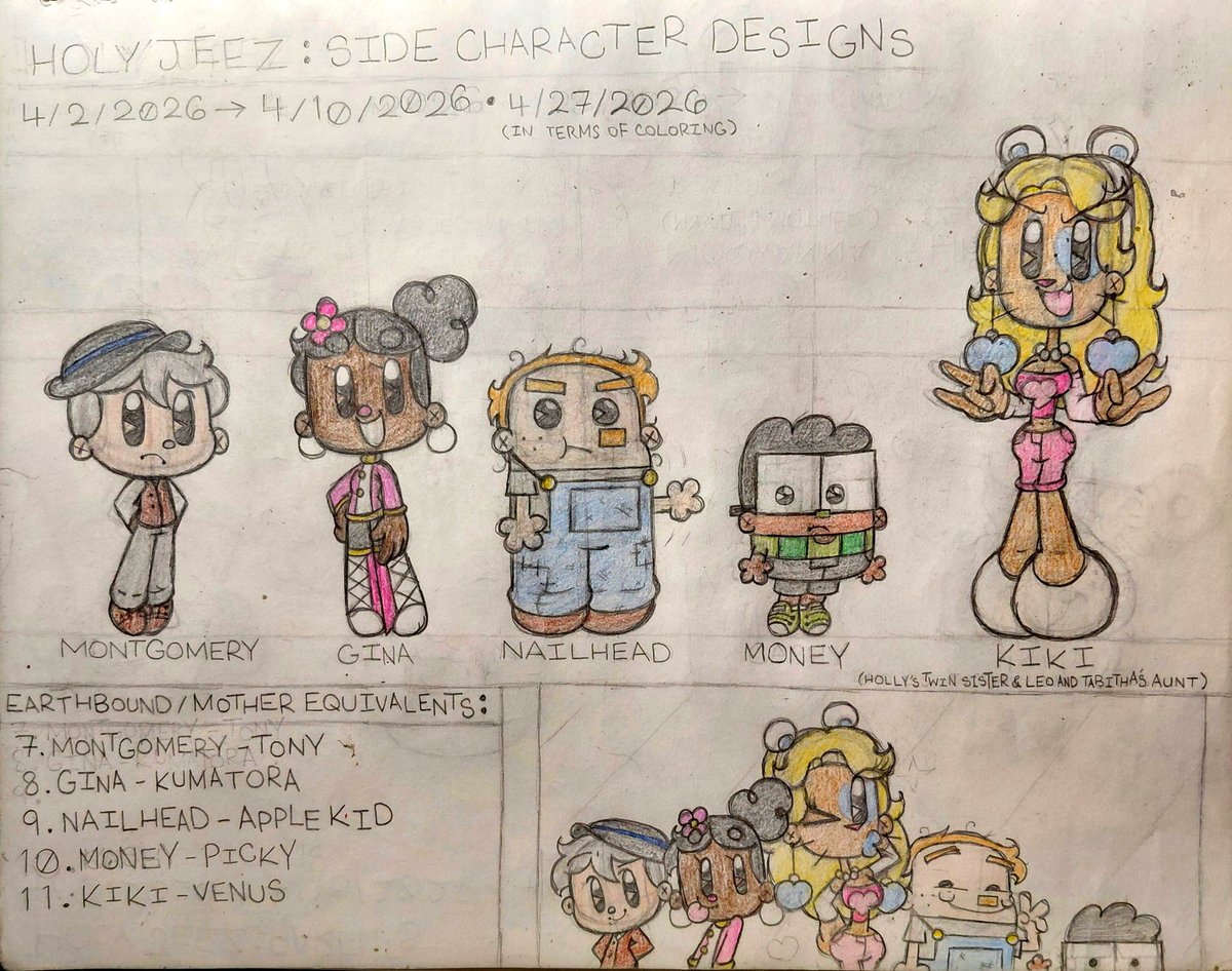 ILoveCharmyBee's tweet photo. HOLY JEEZ! - CHARACTER DESIGNS!

-

After 5 months, I have finally finished character design!
I hope people notice this small account with his artistic talent and future storytelling. As of now I am on Chapter 2. I hope you all love these! 

#WeAreHolyJeez 
#TonkyTubular
#Art
#OC https://t.co/9LyUG723mx