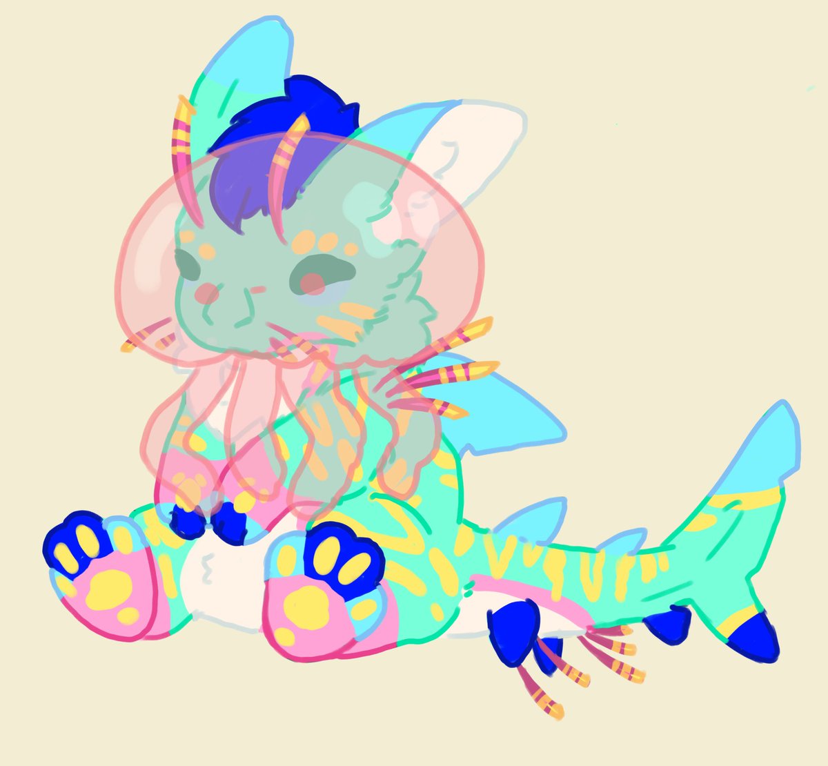 He has one brain cell, and it is being consumed by a jellyfish 
He is blissfully unaware of this fact of course