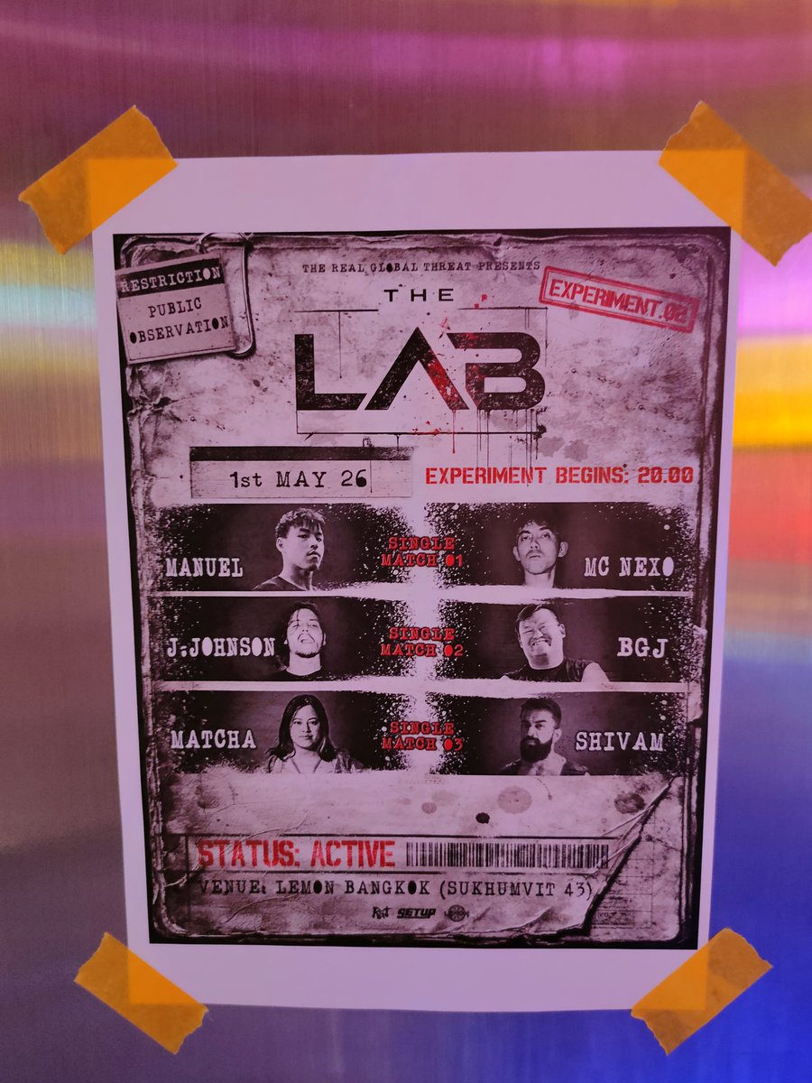 earthtennyson95's tweet image. The LAB 2 🤼‍♂️🇹🇭🔥
#ENTERTHELAB #ProWrestling #มวยปล้ำไทย 
#EarthhTennyson #ThePlanetEarth