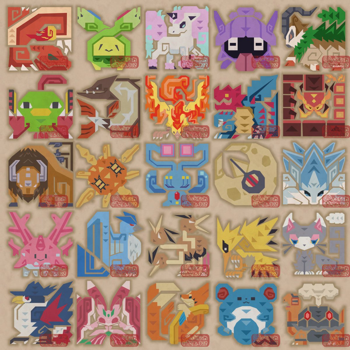 #ポケハンアイコン
絵柄の変遷
パーツ表現と作画が徐々に固まってきてて面白い