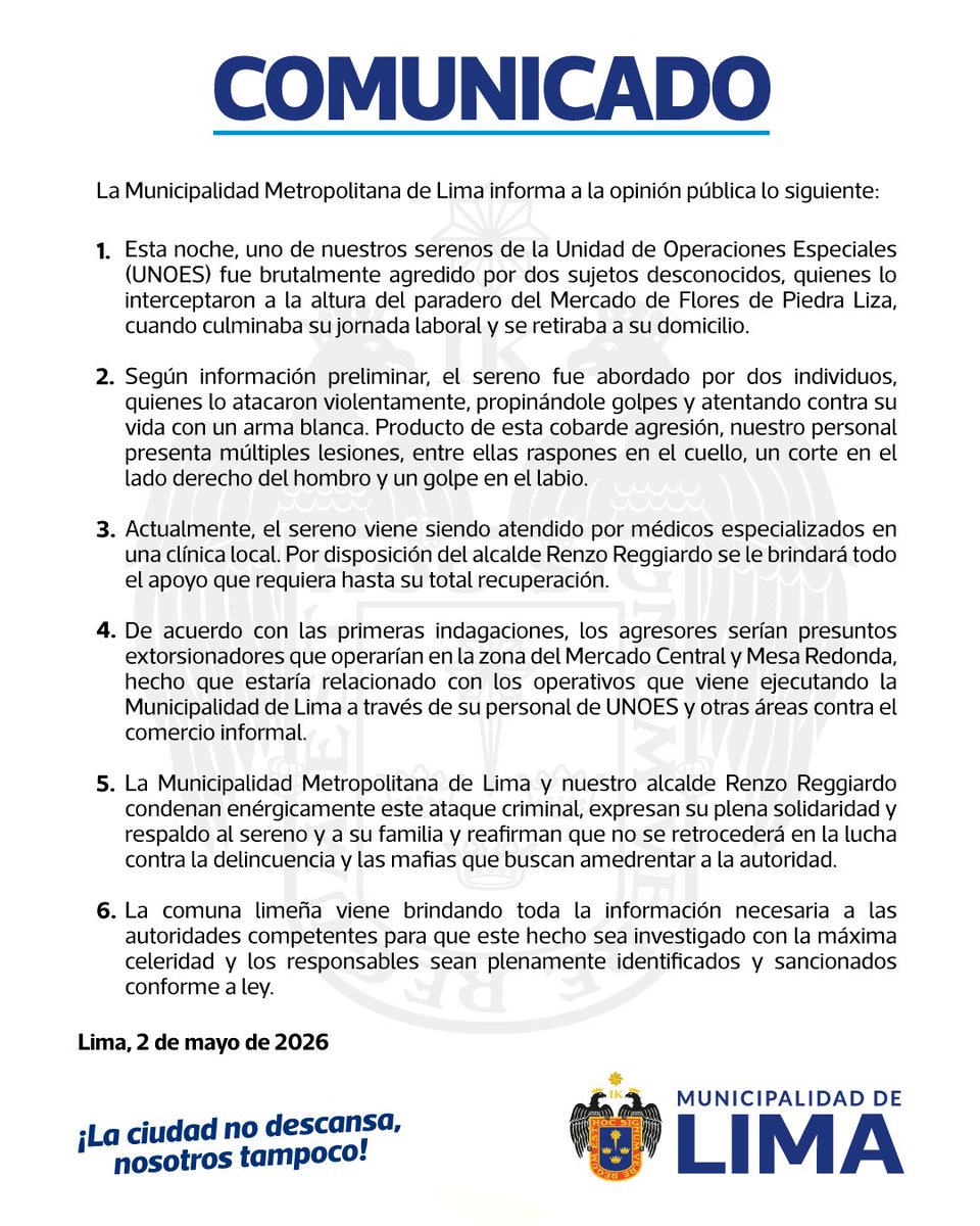 Municipalidad de Lima tweet media