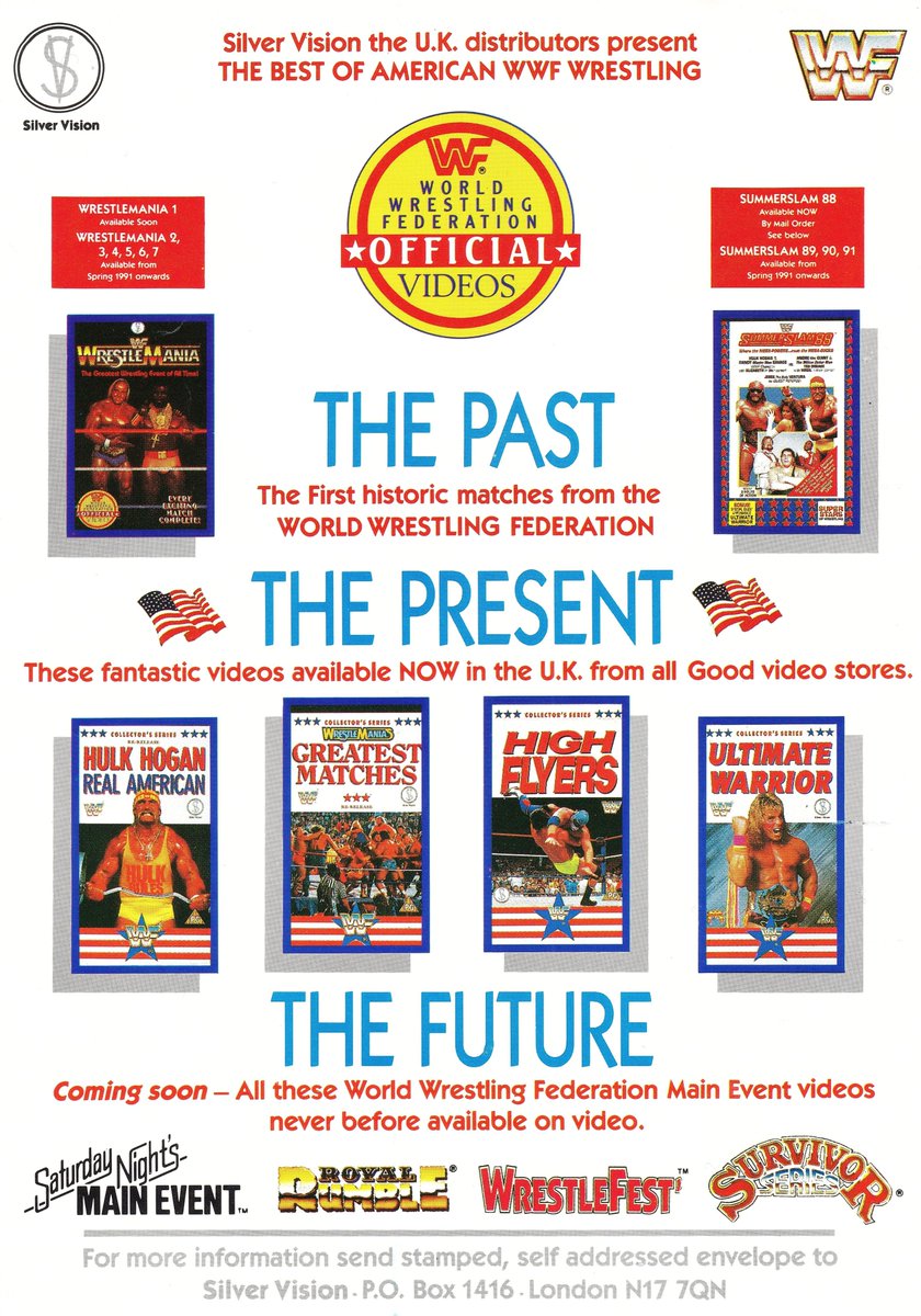 WWFWrestling1's tweet image. The Past, The Present, The Future. The best of WWF Wrestling on video cassette! 📼 #WWE #WWF #Wrestling #HulkHogan #UltimateWarrior #SummerSlam #WrestleMania