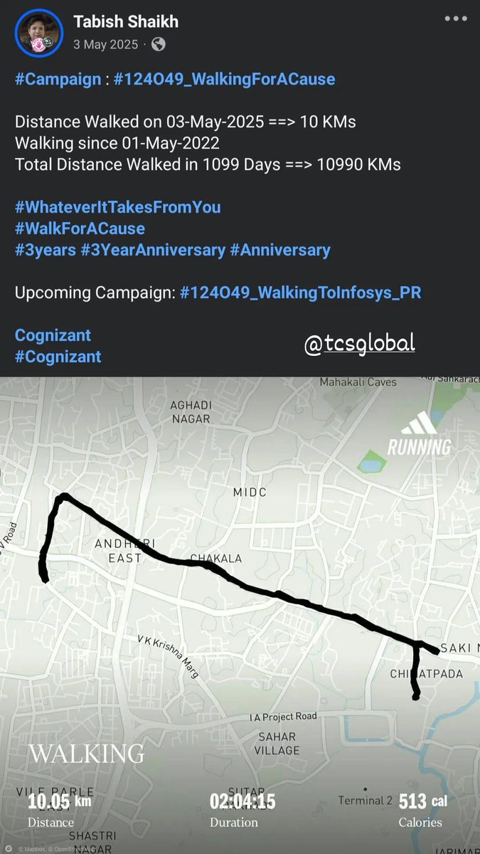 TabishSk21's tweet image. Motivational quotes for corporate Employees:
* #Campaign  : #124O49_WalkingForACause  *

Because, this was the visa processing center for my onshore journeys it only seems fitting to kick off the Campaign from VFS Global Visa application center in Mumbai
