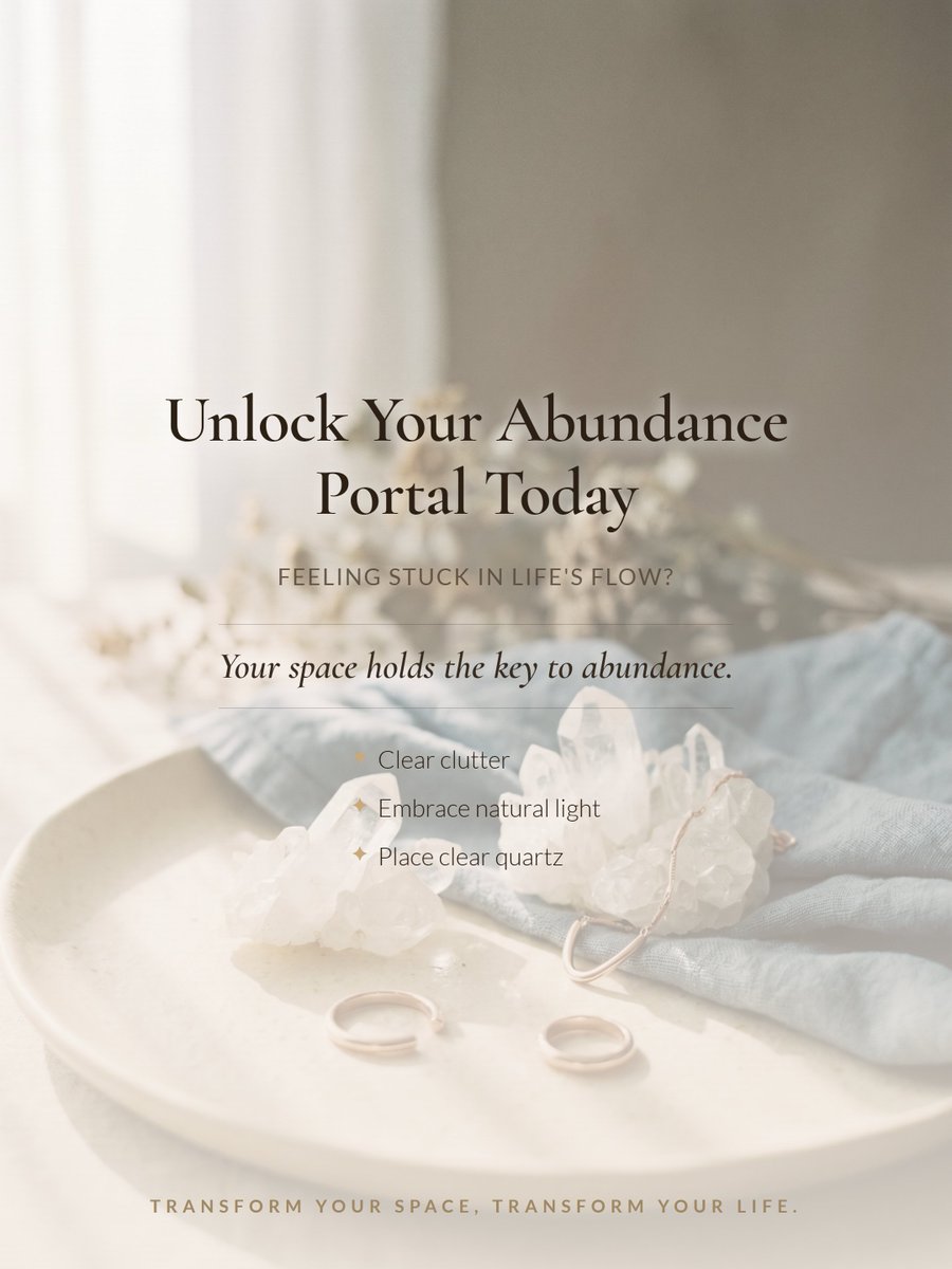 yan_shen89296's tweet image. Open your space to abundance with mindful changes. #EnergyHealing #Abundance #InnerClarity #SpiritualGrowth #CalmLiving