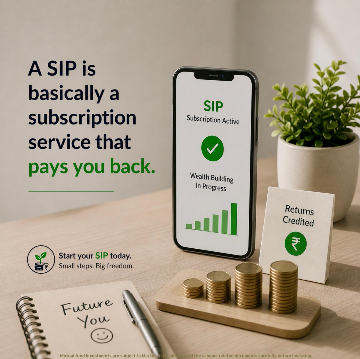 pra_v_een36's tweet image. A SIP is basically a subscription service that pays you back. 📱💸 Swap one useless app for an investment &amp;amp; fund your future today. 

#SIP #Wealth #InvestSmart