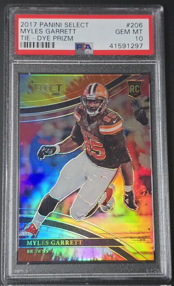 GradedLegends's tweet image. Myles Garrett 2017 Panini Select Tie-Dye Serial #2/25 PSA 10 Gem Mint Pop. 5

Note: Myles does not have an autographed rookie card.

ebay.us/m/QqMX1T

#Cleveland #Browns #NFL #Sack