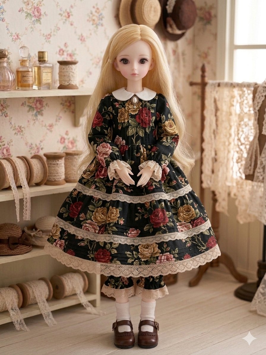 Pastel_may's tweet image. 花柄のワンピース好き。
 #doll  #bjd  #fashiondoll
