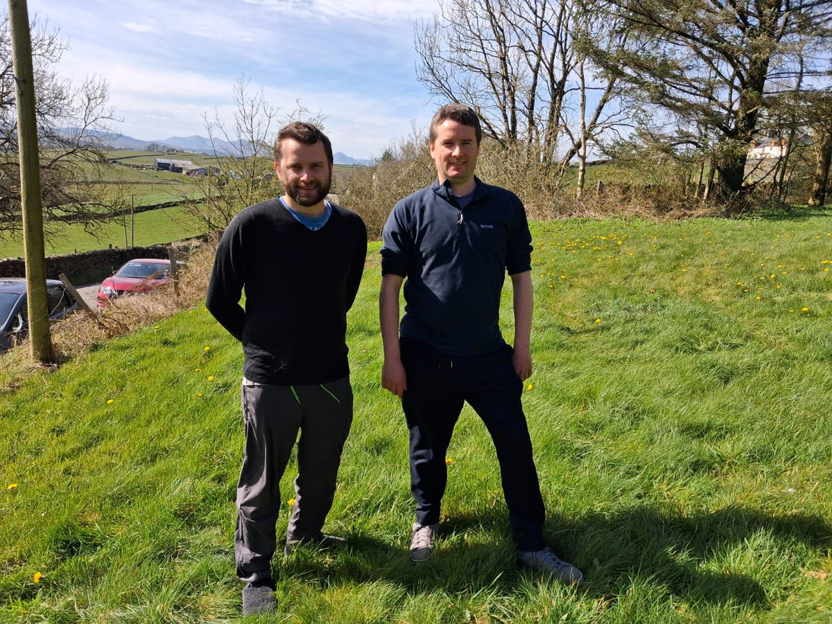 TutuTangoGB's tweet photo. The band..... awww.... photo taken in April 2026 where we grew up in North Wales with Snowdonia in the background. An obvious location for weird looping synthesised shoegaze sci-fi inspired music to be born https://t.co/bHpldr0Q1y
