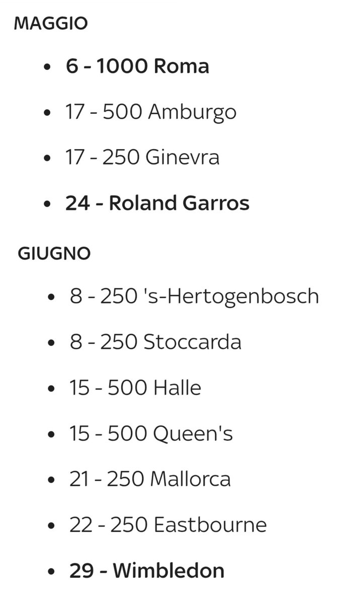 Solegiallorosso's tweet image. Per gli impegni di Maggio e Giugno che separano #Wimbledon da #RolandGarros sarebbe quantomeno bizzarro che #Sinner, un atleta italiano di 24 anni in buona salute, per riposarsi rinunciasse agli #InternazionaliRoma, un #atp1000 che non ha mai vinto.
N.B.: da romano non tuttologo.