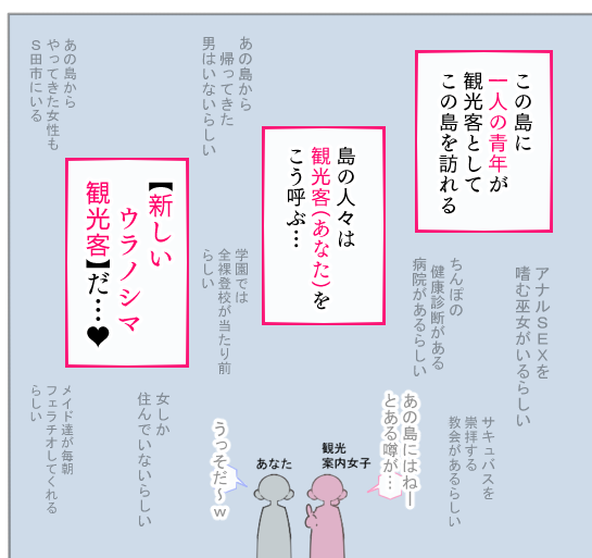 ちんぽ健康診断がある病院…アナルを嗜む巫女…サキュバスを崇拝する教会…メイド達が毎日性欲処理してくれる… いったいどんな島なんだ…