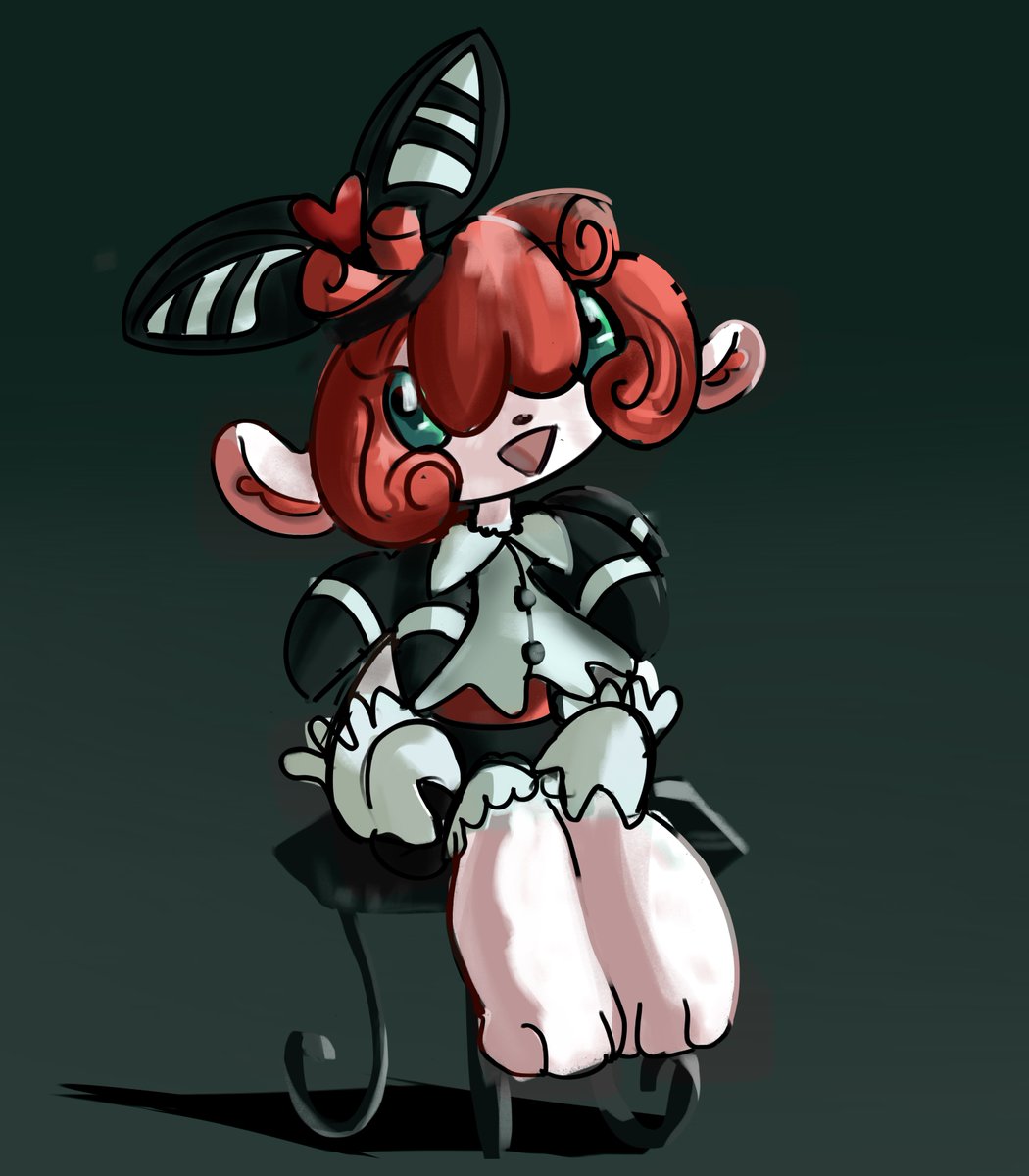 MuffyDucky's tweet image. Bow's new outfit :&amp;gt;  
#Bow #oc #art #digital #outfit #cute