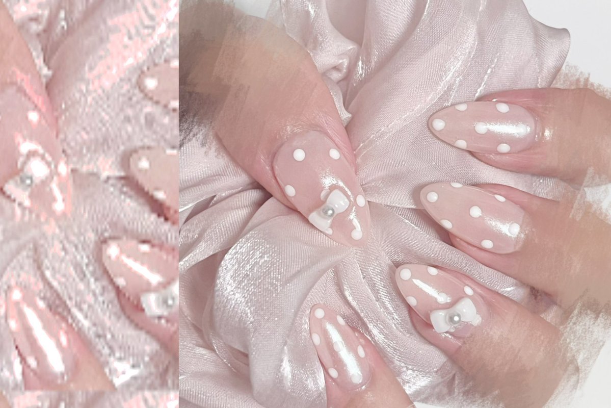 도트랑 리본 좋아~~~🤍🎀