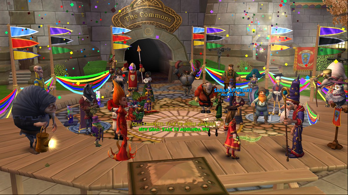 SarahWildStone's tweet photo. Such lovely wizards in team-up today ☺️
Plus, my life has finally graduated! 🍀🥳
#Wizard101 https://t.co/iqPaciccIE