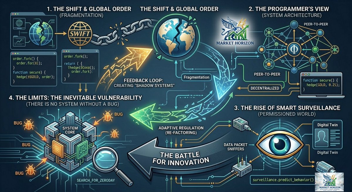 FCrypto531's tweet photo. The 2026 System Architecture: Centralized Logic vs.
Parallel Dynamics.

#GlobalShift2026 #SystemArchitecture #CyberEconomics #GoldRenaissance #InnovationBoundaries #ProgrammingTheFuture https://t.co/pd1wrIPX6L