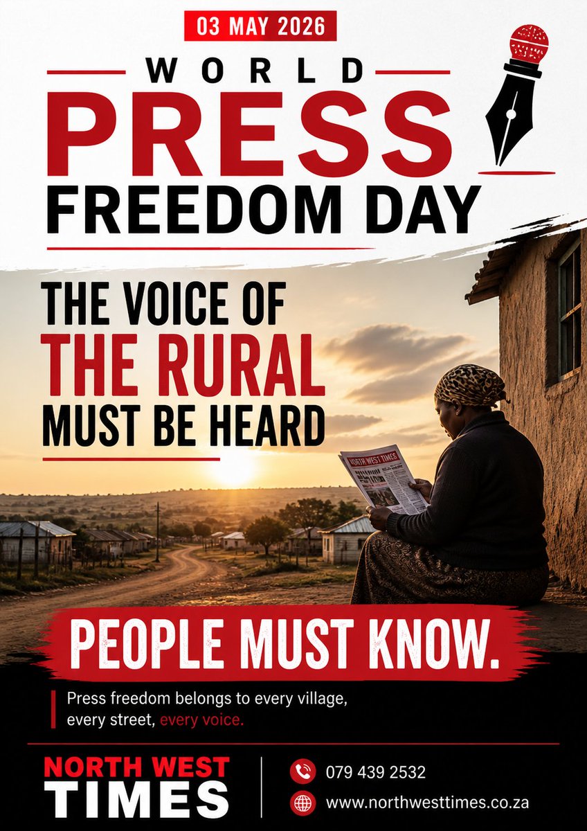 NorthWesTimes's tweet image. WORLD PRESS FREEDOM DAY 🗞📰

Today we mark World Press Freedom Day, a reminder that every voice matters, especially in rural communities.

The truth is not only for big cities. It belongs to the people.

People Must Know. 📰

#NORTHWESTIMES 
#PEOPLEMUSTKNOW