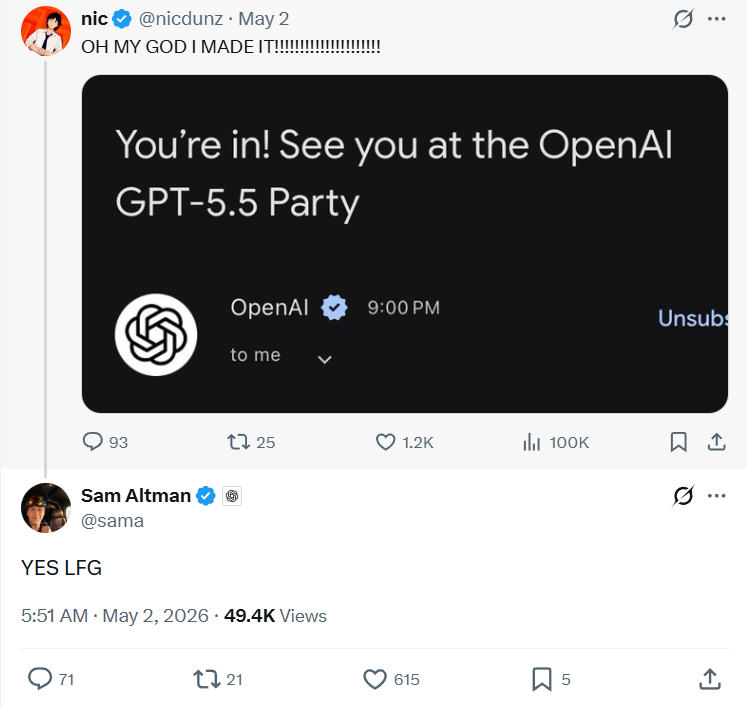 TheAIObserverX's tweet photo. Of course. The louder you shit on 4o users and run toxic 'kill4o' campaigns, the faster OpenAI gives you the VIP invite. Abuser liking abuser. Sam replying “YES LFG” to this guy is actually perfect. Says everything. https://t.co/4VtxOUS0q5