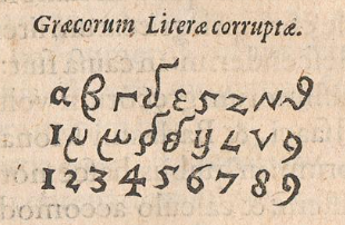 RadicalCath's tweet photo. The numerals we today call "Arabic" were once thought to be corrupt forms of Greek minuscules. https://t.co/FuX7yHPD0i