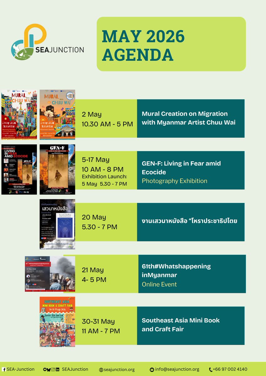 SEAJunction's tweet image. 🗓 May Agenda
Another month, another chance to connect.
We look forward to seeing you at SEA Junction.
#SEAJunction #MayAgenda #SoutheastAsia