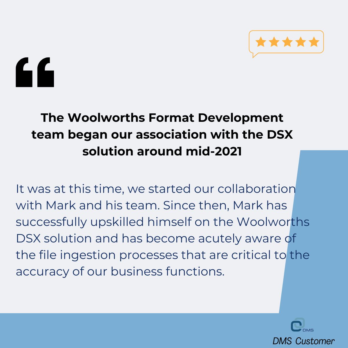 DmsPty's tweet photo. It speaks volumes about Mark McKee’s approach and the standards we uphold at DMS, that clients take the time to share feedback like this.

At DMS, exceptional customer service isn’t just part of the job, it’s embedded in how we operate. https://t.co/GQ2lkOmpNK