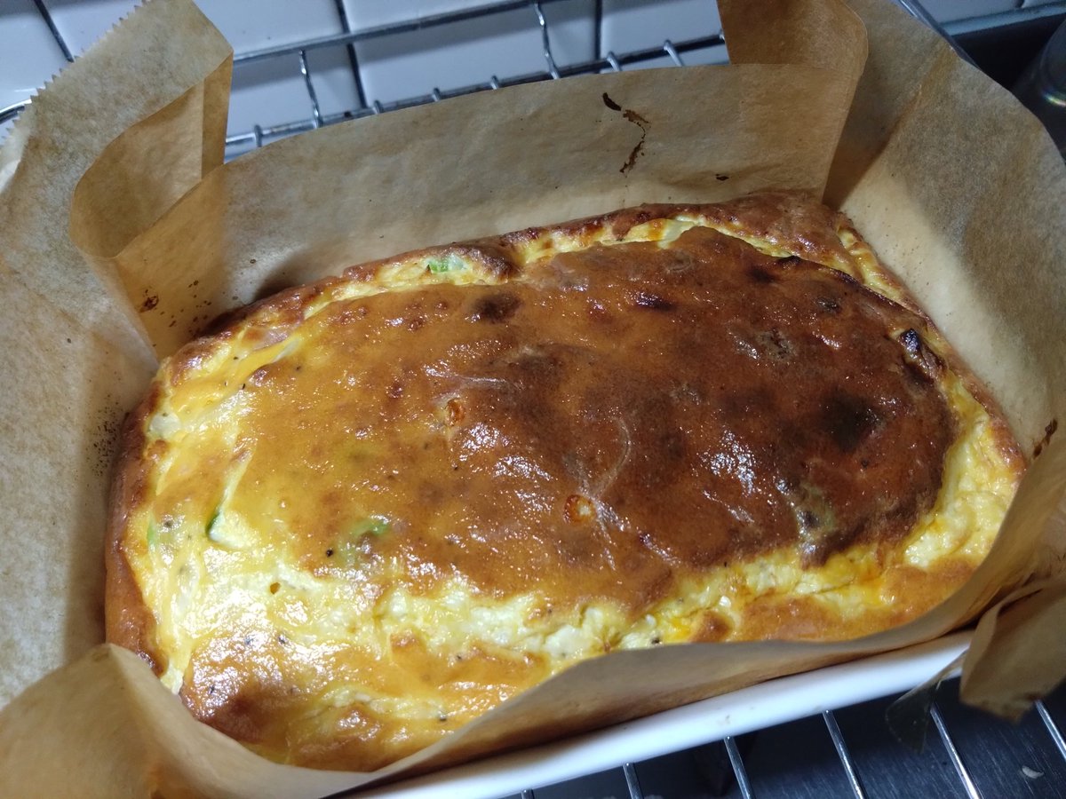 amanemio's tweet photo. 豆腐キッシュ焼けた。 https://t.co/44Wvejs9wc