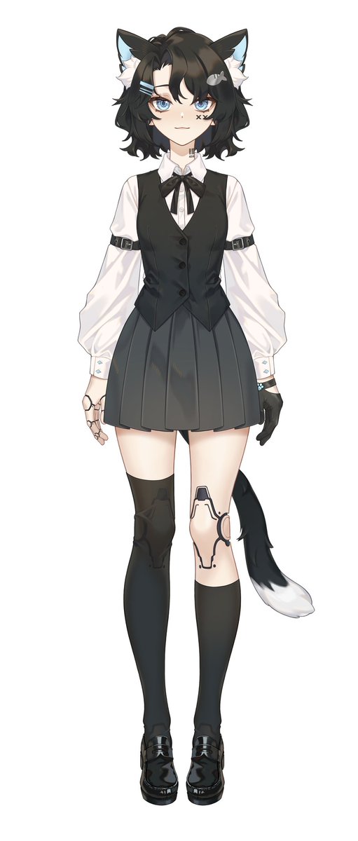 zaekodo's tweet photo. @lyro_vt I didn't think about the fanart potential for my model before but I'm glad I made it relatively simple. The only difficult thing is the tech details on the hand and knees but I tell people they can cover them with gloves or omit if it's too hard https://t.co/t0EN8un091