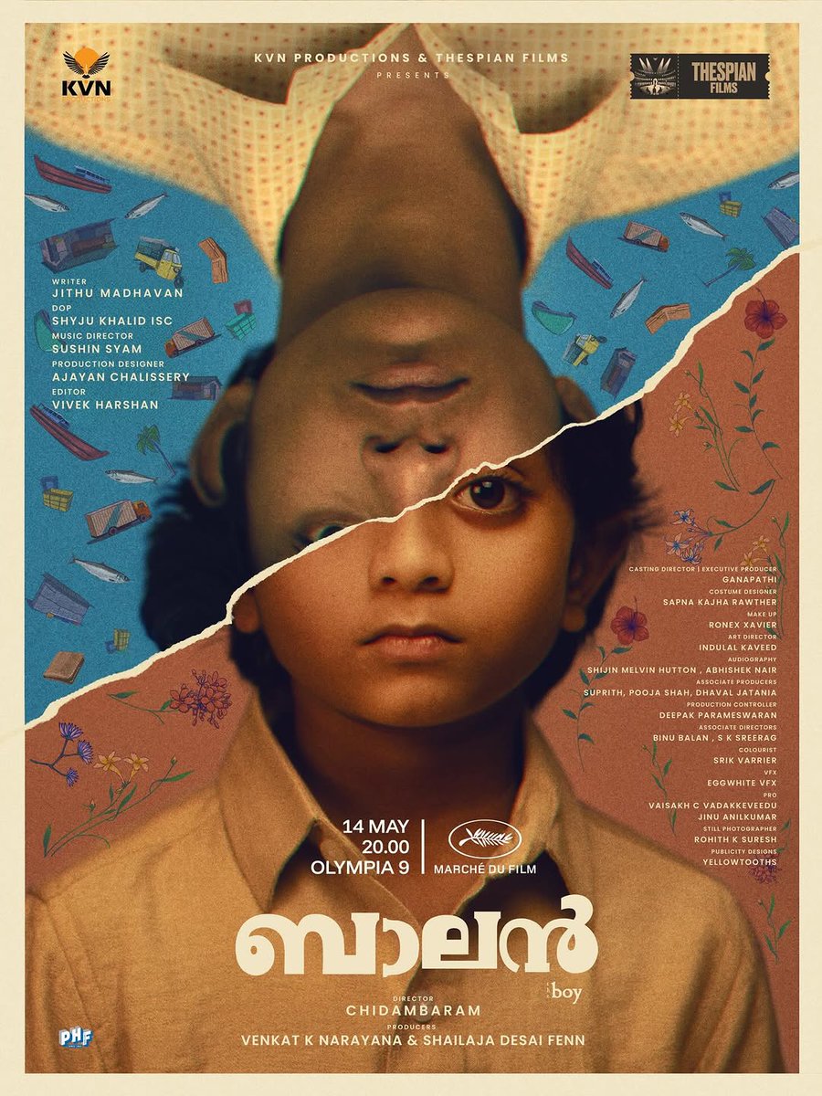 cinemapentaka's tweet image. #Balan Movie World Premiere At #FestivalDeCannes On May 14th..

Director - #Chidambaram
Writer- #JithuMadhavan 
DOP - #ShyjuKhalid 
Music - #SushinShyam