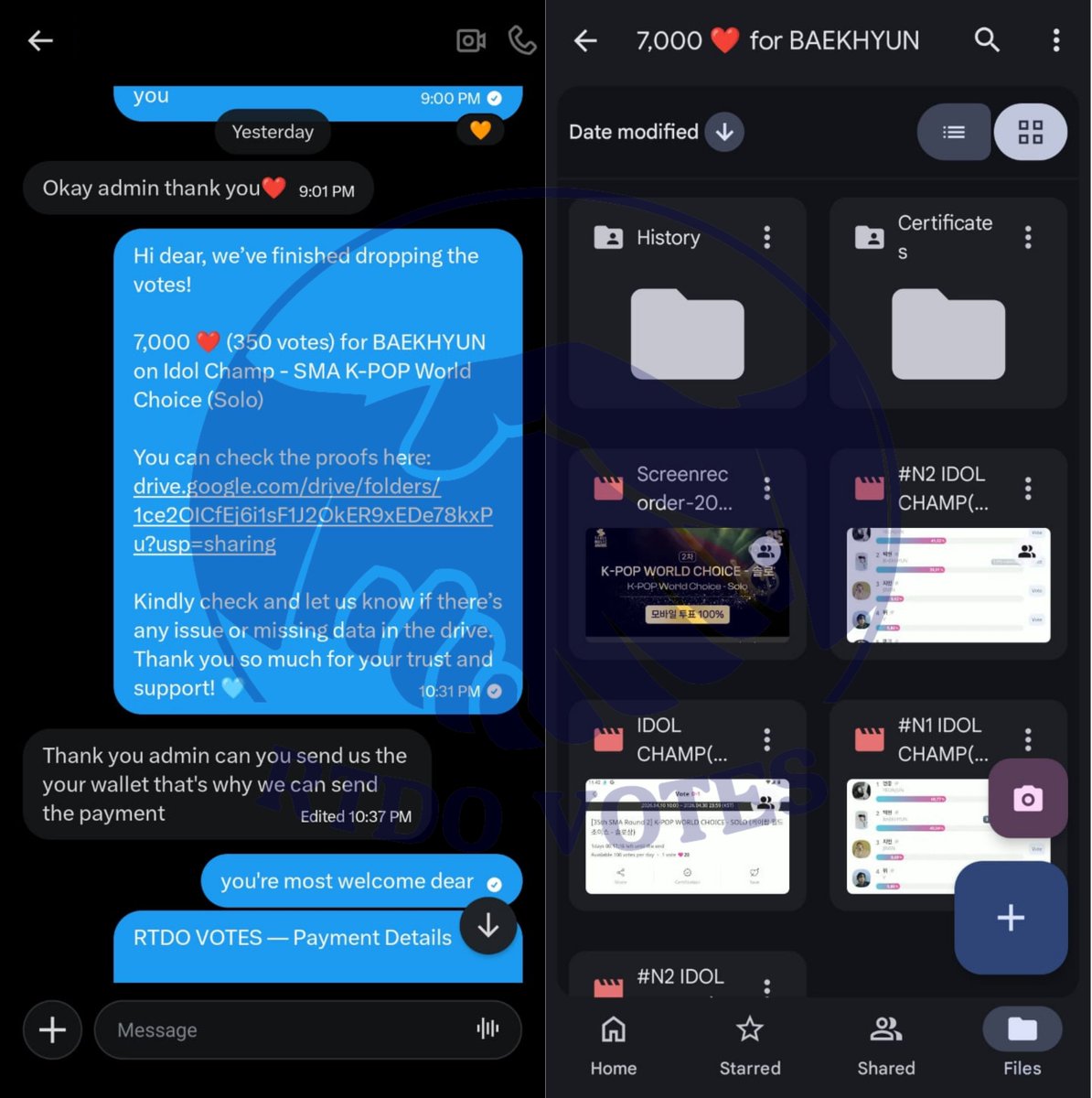 rtdovote's tweet image. 260429 | SOLD 7,000 ❤️ (350 votes) by @.anon

— for #BAEKHYUN on Idol Champ - SMA K-POP World Choice (Solo)

*Proofs already sent to buyer

Thank you for your trust and support! 🩵

#rtdo_sold_proofs