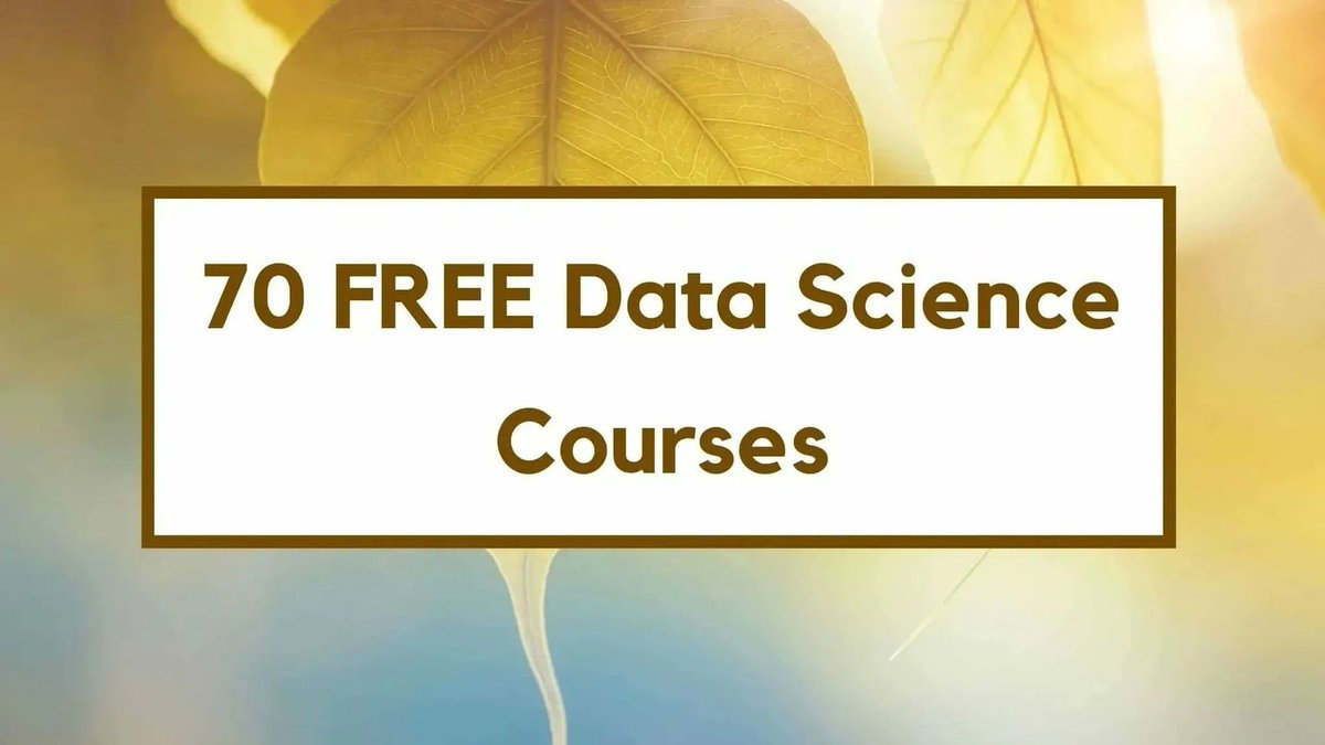 gp_pulipaka's tweet image. 70 Free Online Courses! #BigData #Analytics #DataScience #AI #MachineLearning #IoT #IIoT #PyTorch #Python #RStats #TensorFlow #Java #JavaScript #ReactJS #GoLang #CloudComputing #Serverless #DataScientist #Linux #Programming #Coding #100DaysofCode 
geni.us/70-Free-Courses