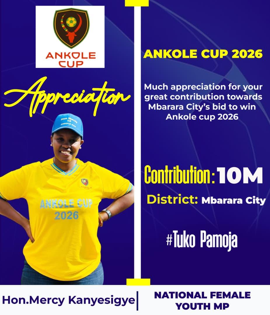 Big ups Hon Mercy Kanyesigye for the vibe #We are proud of you #Ankole Cup will be massive ❤️