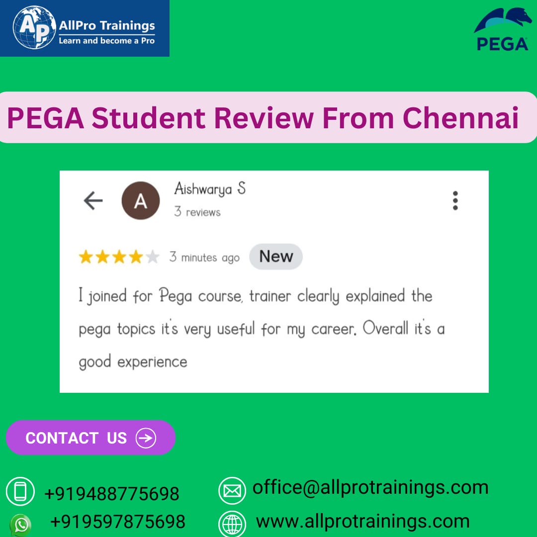 allprotrainings's tweet image. 🚀 Master Pega in Just 35 Hours! 🤖🔥

📲 Join Our WhatsApp Community:
👉  chat.whatsapp.com/JbRagoUsJTN1WO…

👉 Enquire Now (Just 60 seconds):
forms.gle/oXnPS6pNgk2xqs…

📩 Quick Connect on WhatsApp:
👉 wa.me/919597875698

#Pega #BPM #WorkflowAutomation #PegaDeveloper #AITraining #fyp