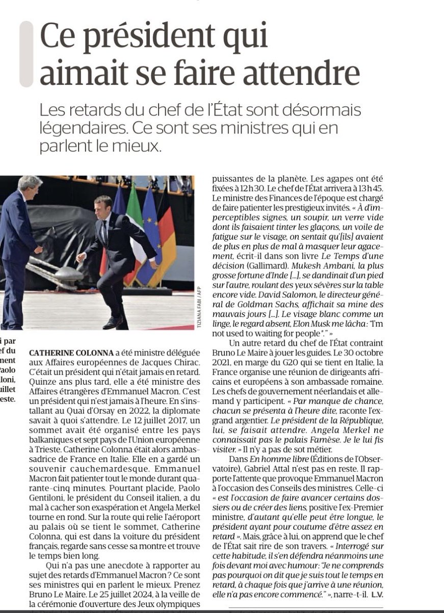 Georges73922577's tweet image. "La ponctualité est la politesse des rois" : a dit Louis XVIII  
Mais,
Nous le savons tous #Macron n’est pas un Roi, il déteste trop le peuple de France.