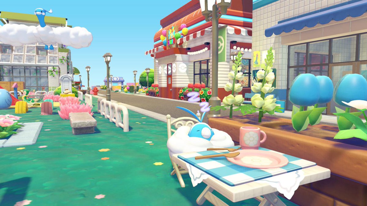nikki_pokemons's tweet photo. うきしまにキッチンカー作った

ブロックで囲ってなくて家判定もらえないから生息地作ってチルットとチルタリス住まわした😊
うきしまの草がそもそも可愛い&amp;水色に映えてお気に入りスポットになった🤗

#ぽこポケ
#ぽこあポケモン
#PokémonPokopia https://t.co/LnRPWjbpcr