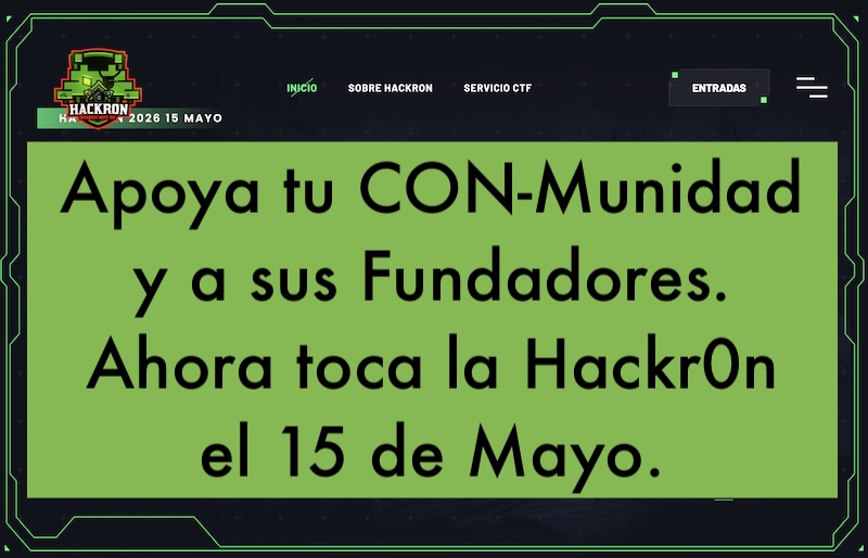 El lado del mal - Apoya a tu CON-Munidad y a sus Fundadores. Ahora toca la Hackr0n el 15 de Mayo. elladodelmal.com/2026/05/apoya-… #CON #hacr0n #hacking #hackers #ciberseguridad #eventos <a href="/Hackr0n/">Hackron</a> "Invaders must die!"