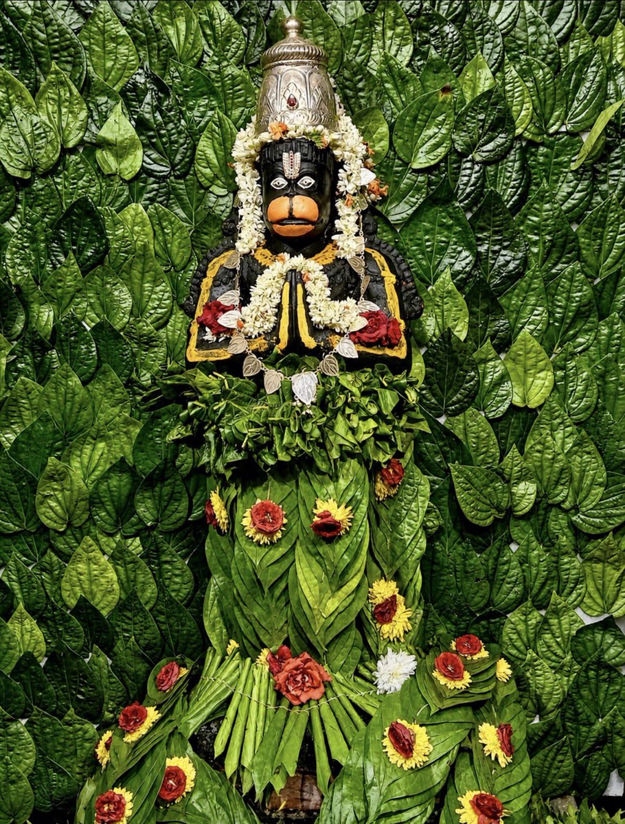 Bajrang Bali alankar with betel leaves 🍃