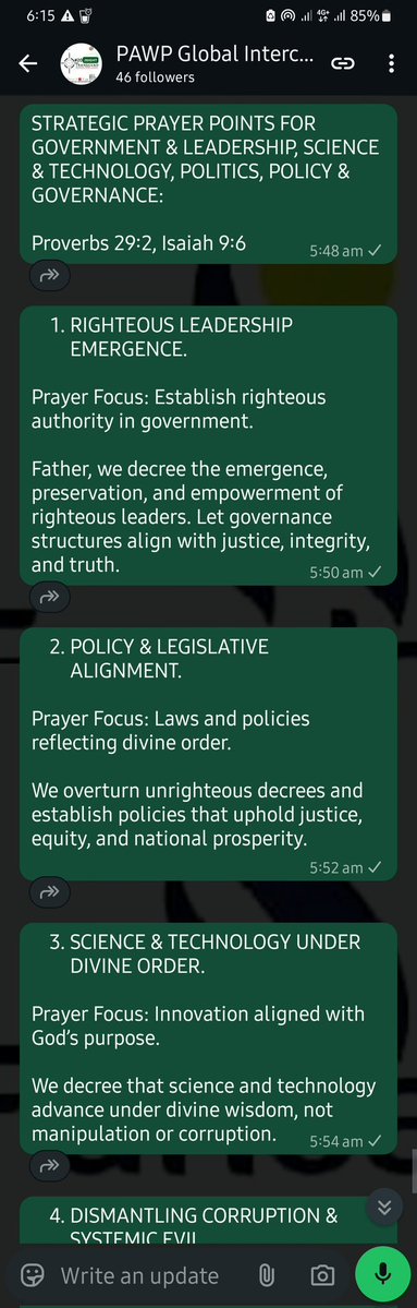 PawpPrayers's tweet image. Live Replay 📽️🎙️🎥🧭❗🔥
Yr. 5️⃣ | Day 1️⃣,7️⃣5️⃣2️⃣ of PAWP Global Prophetic Prayers. 

Join US NOW❗

05.00am WAT Daily. 
[Since 2021]
#TheYearof6ight   
#TAEGGDAC2026
#Thanksgiving
#The8PillarsofSociety
#The4PillarsofCivilisation
clubhouse.com/room/m3Y5yOgV?…