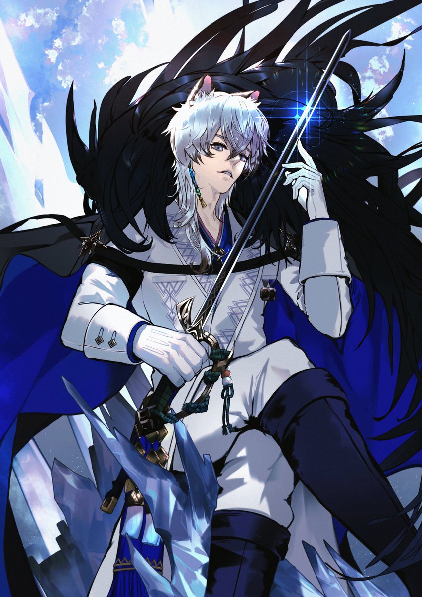 Makishima002525's tweet image. ＃Arknights　＃アークナイツ　#明日方舟
凛御シルバーアッシュのファンアートを描きました。
アークナイツ7周年おめでとうございます！
