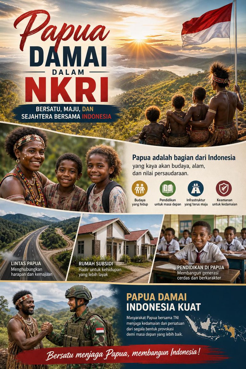 VeloveNadiaa's tweet photo. Pemerintah Hadir di tanah Papua untuk sejahterakan masyarakat https://t.co/FzzcxGPpUc