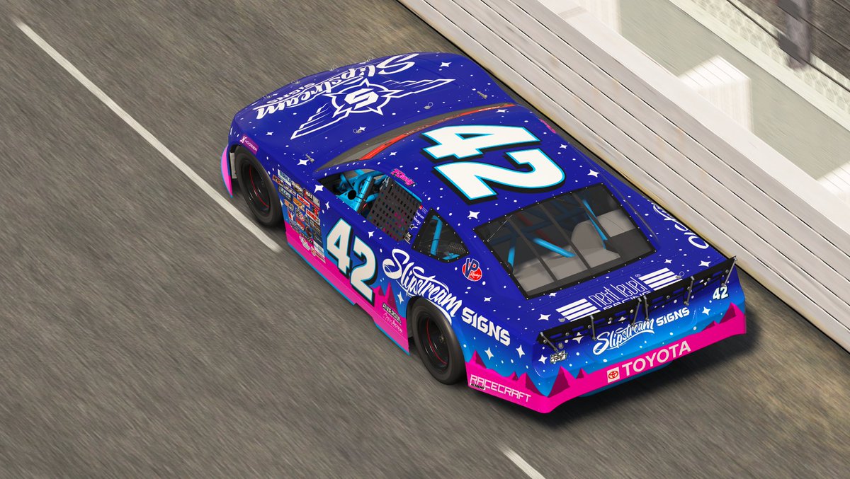 T__Williams23's tweet photo. Had a vision and turned it into probably the best and my new favourite @iRacing scheme I've ever made. Love me some Vaporwave. https://t.co/CnMnTUYdkr
