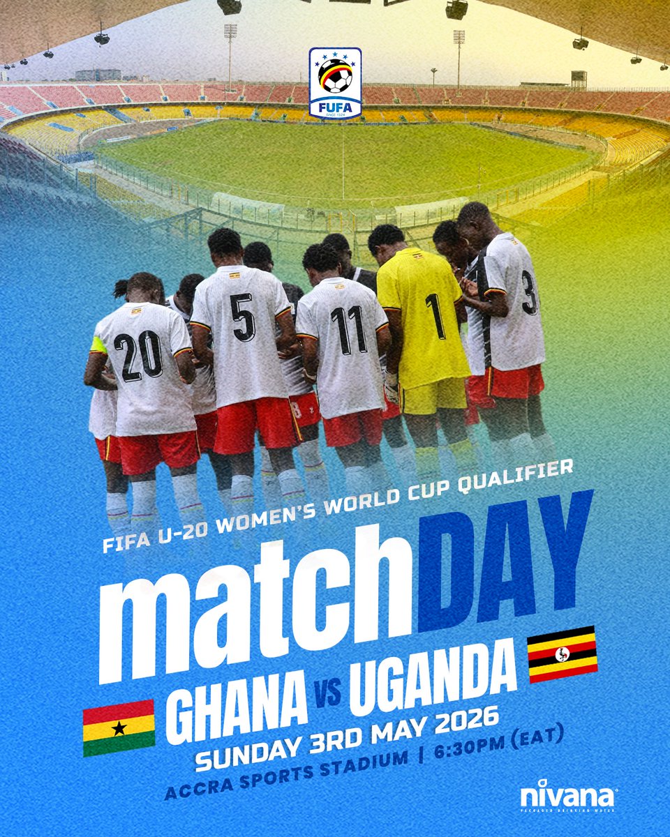 OfficialFUFA's tweet image. It is Match Day! The Queen Cranes are ready to soar in Accra. 6:30 PM (EAT)

Let’s do it! 🇺🇬

#GHAUGA | #FIFAU20WWCQ