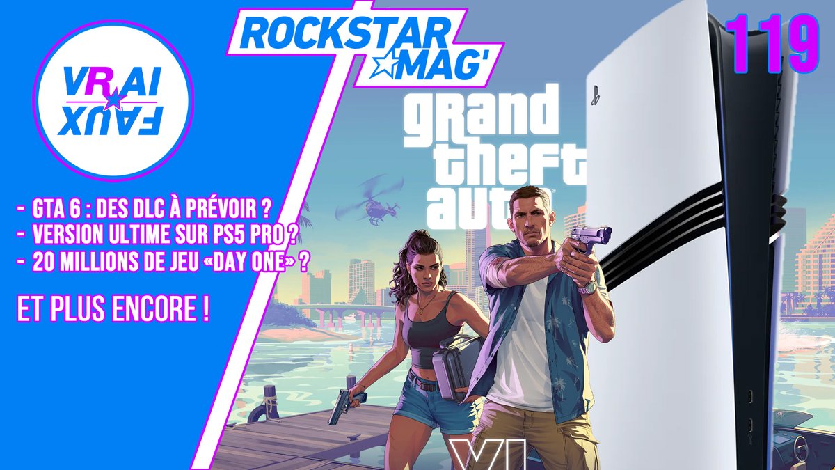 Nouvel épisode de Vrai ou Faux ce weekend avec, comme toujours, des réponses à VOS questions ! 

- GTA 6 : de possibles DLC solo ?
- Une version ultime sur PS5 Pro ?
- 20 millions de ventes, "Day One" ? 
Et plus encore ! 

Enjoy !
youtu.be/2tgyNg-hTBI