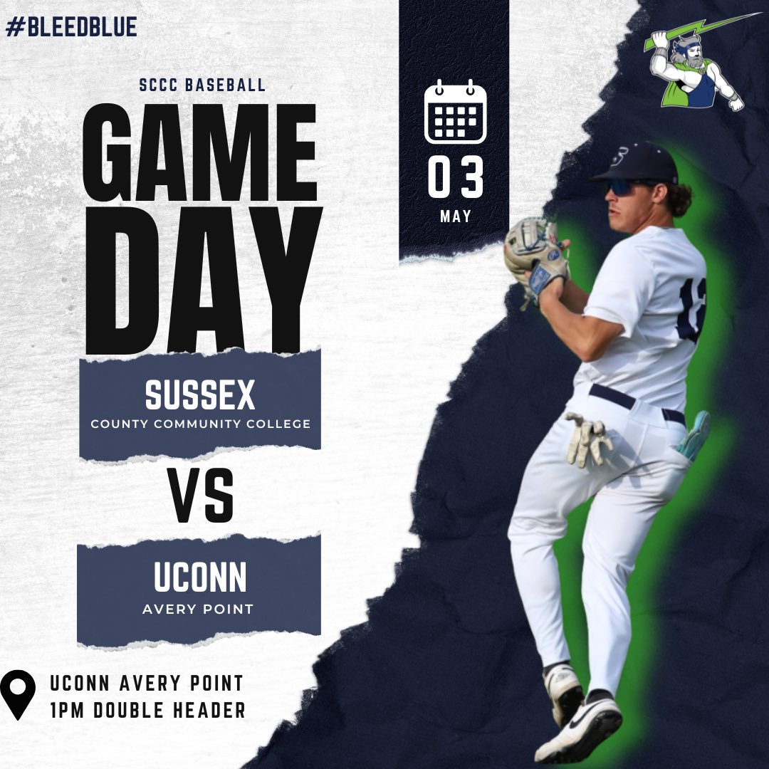 SCCCBaseball's tweet image. Game Day vs UCONN Avery Point! #BleedBlue 
1:00pm Start @ Washington Park Conn.