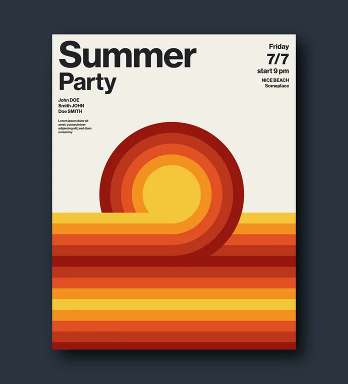 weandthecolor's tweet image. This Minimalist Summer Party Poster Template Nails Retro Design Without Trying Too Hard: weandthecolor.com/this-minimalis…

#graphicdesign