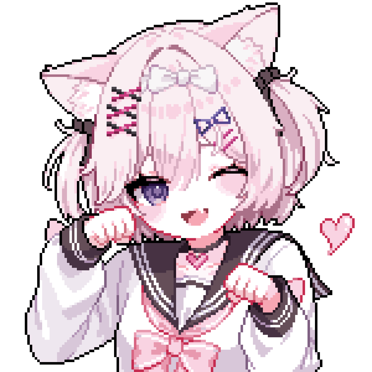 cheap_0410's tweet image. #뿌냥보호소 #pixelart #ドット絵