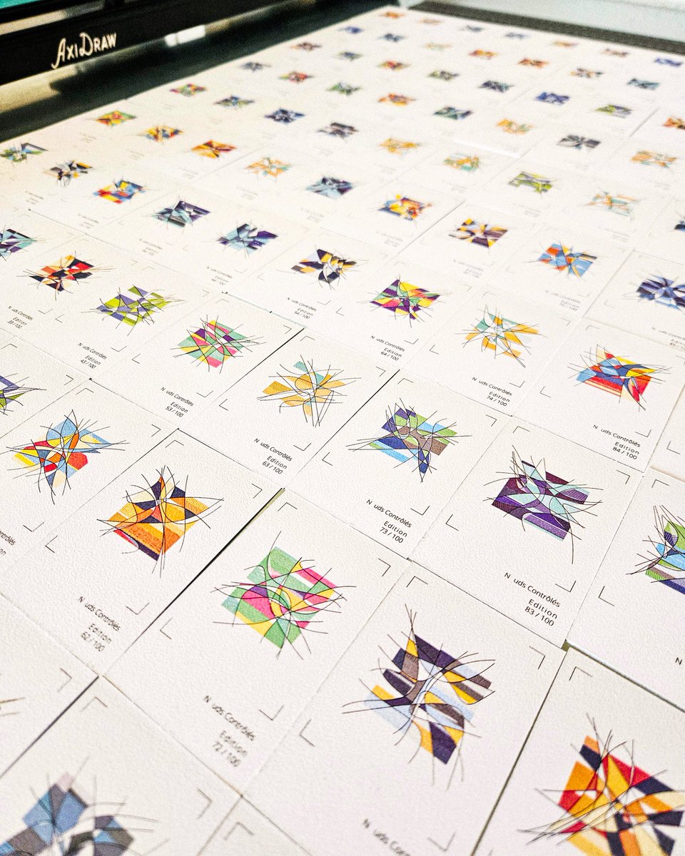 bedirxanugur's tweet image. Generative Cards — 100 Editions #generativeart #CMYK