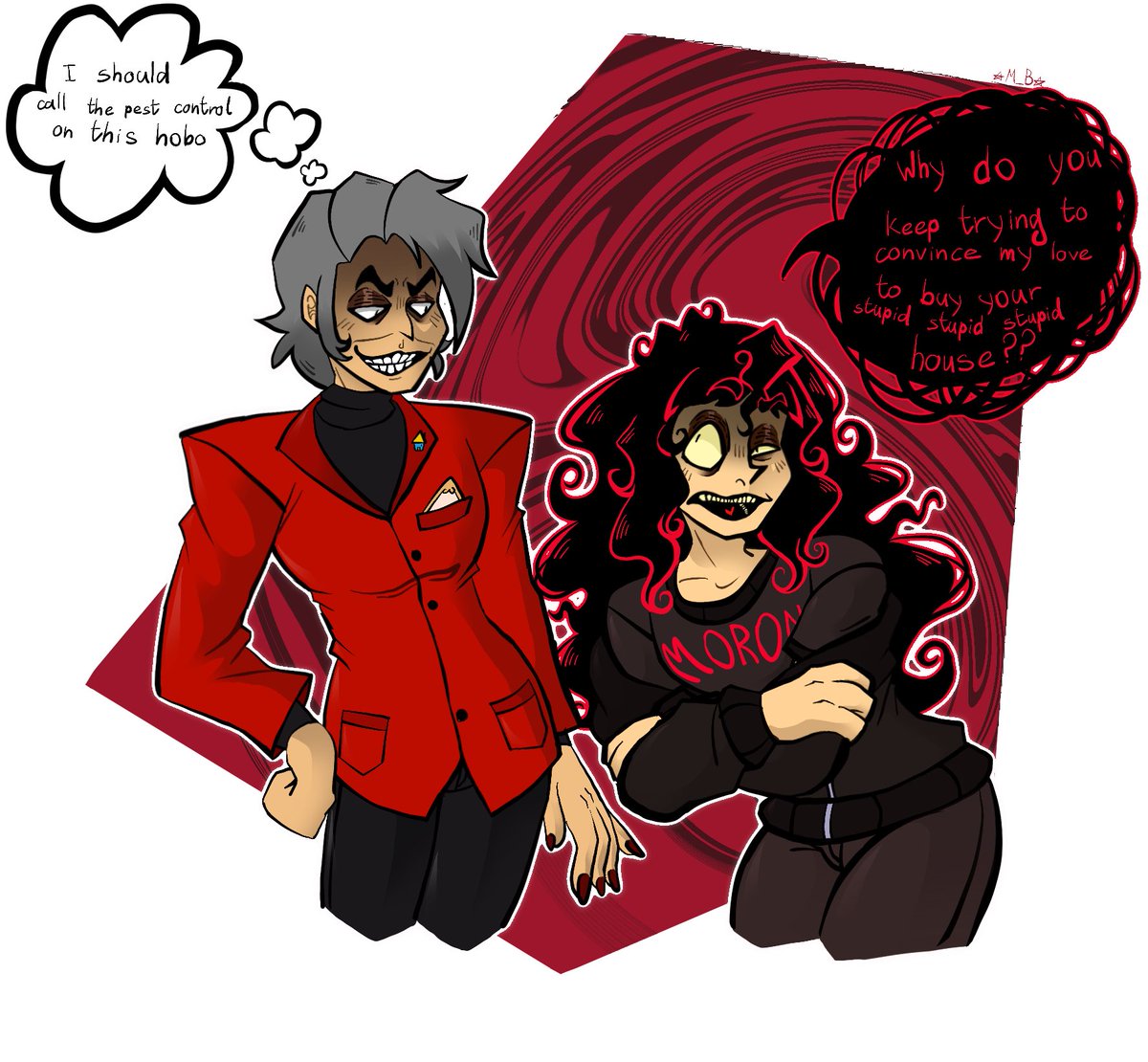 Now that’s what I call rivalry >:3
#johndoe #johndoegame #johndoefanart #househunted #MaisonTalo #MaisonHouseHunted #househuntedgame #scopophobiastudios