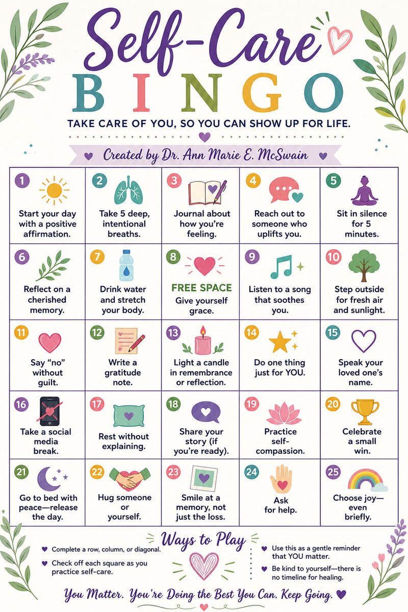 DrAnnMcswain's tweet image. Self-care isn’t always spa days, sometimes it’s survival. Permission to feel, to rest, to smile without guilt. Healing isn’t leaving the pain, it’s learning to live with it. 💛

“Be gentle with yourself through it all.”

#SelfCare 
#GriefAndGrace